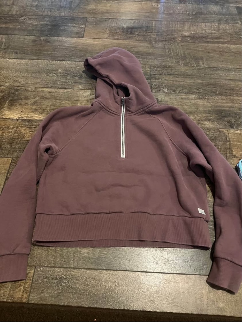 Vuori Plum Half-Zip Hoodie Sweatshirt